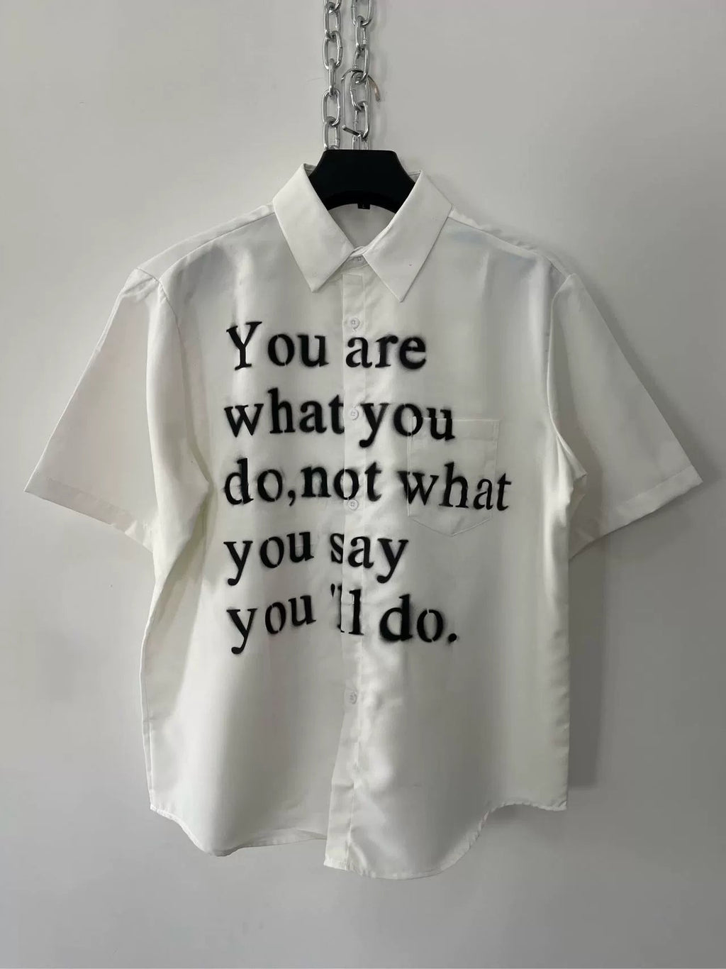 Niche Design Letter Loose Shirt  OR0317