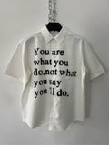 Niche Design Letter Loose Shirt  OR0317