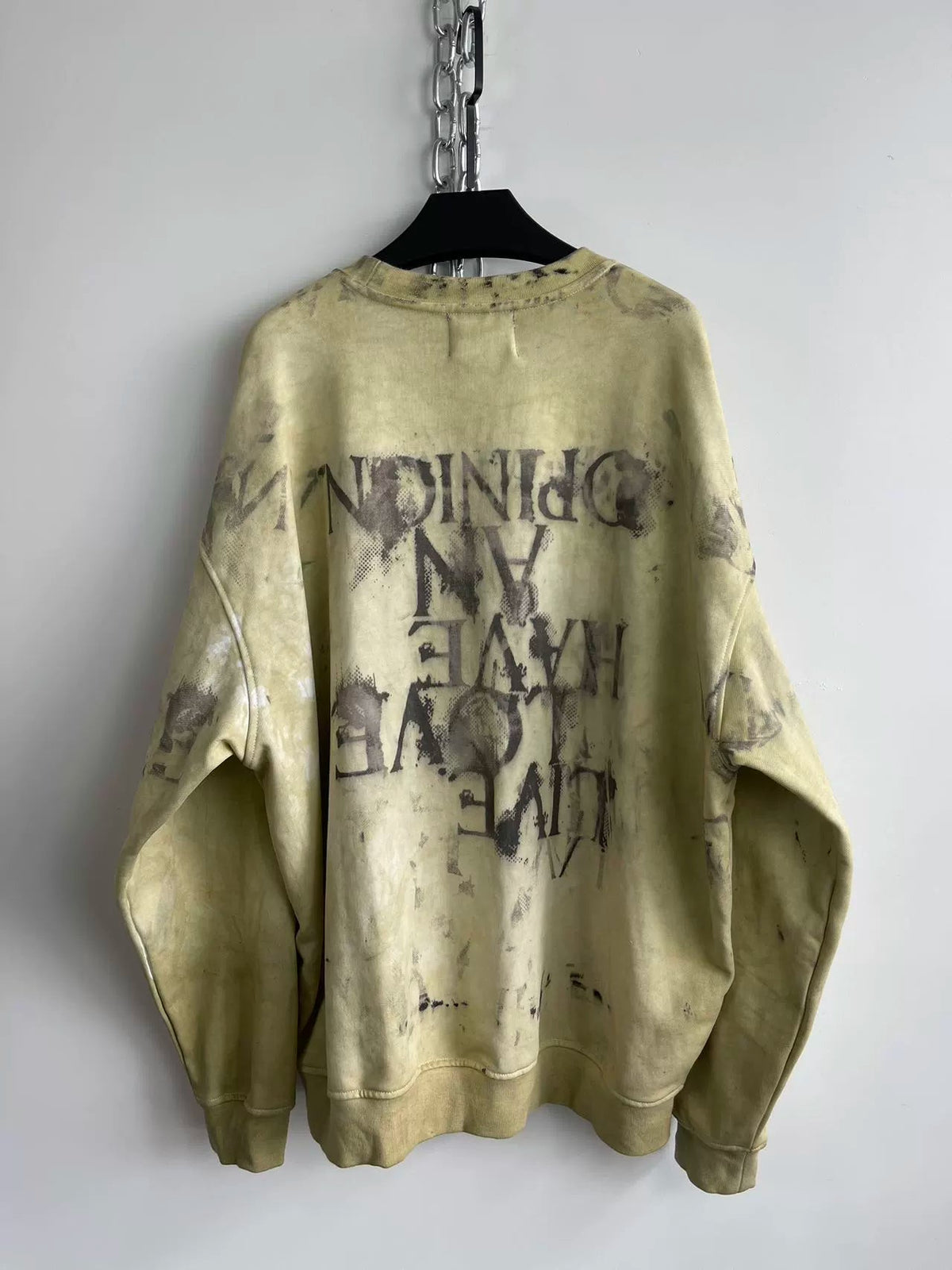 Washed Tie-dye Air Button Sweatshirt  OR0326