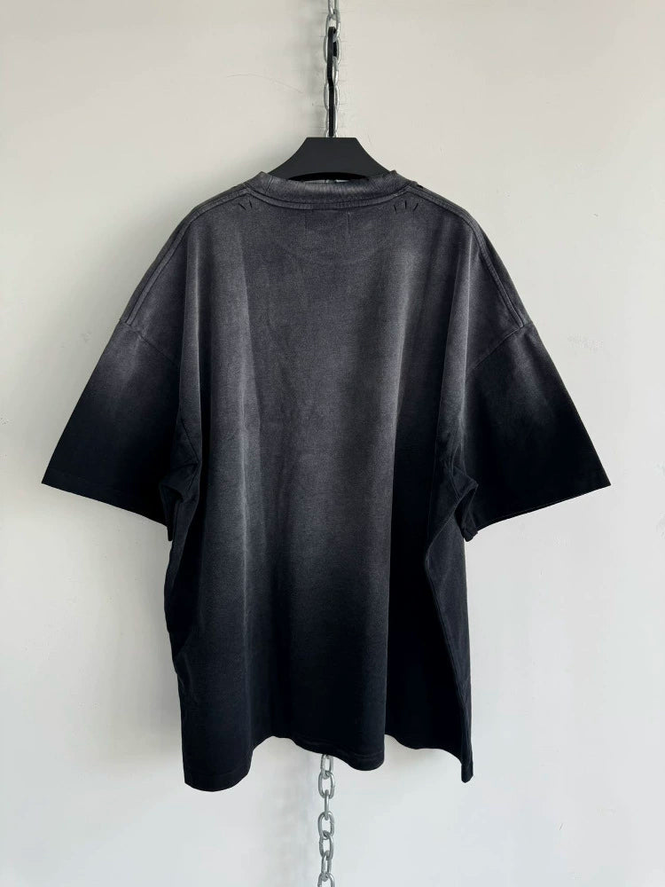 Spray-dyed Washed Badge Tee  OR0329