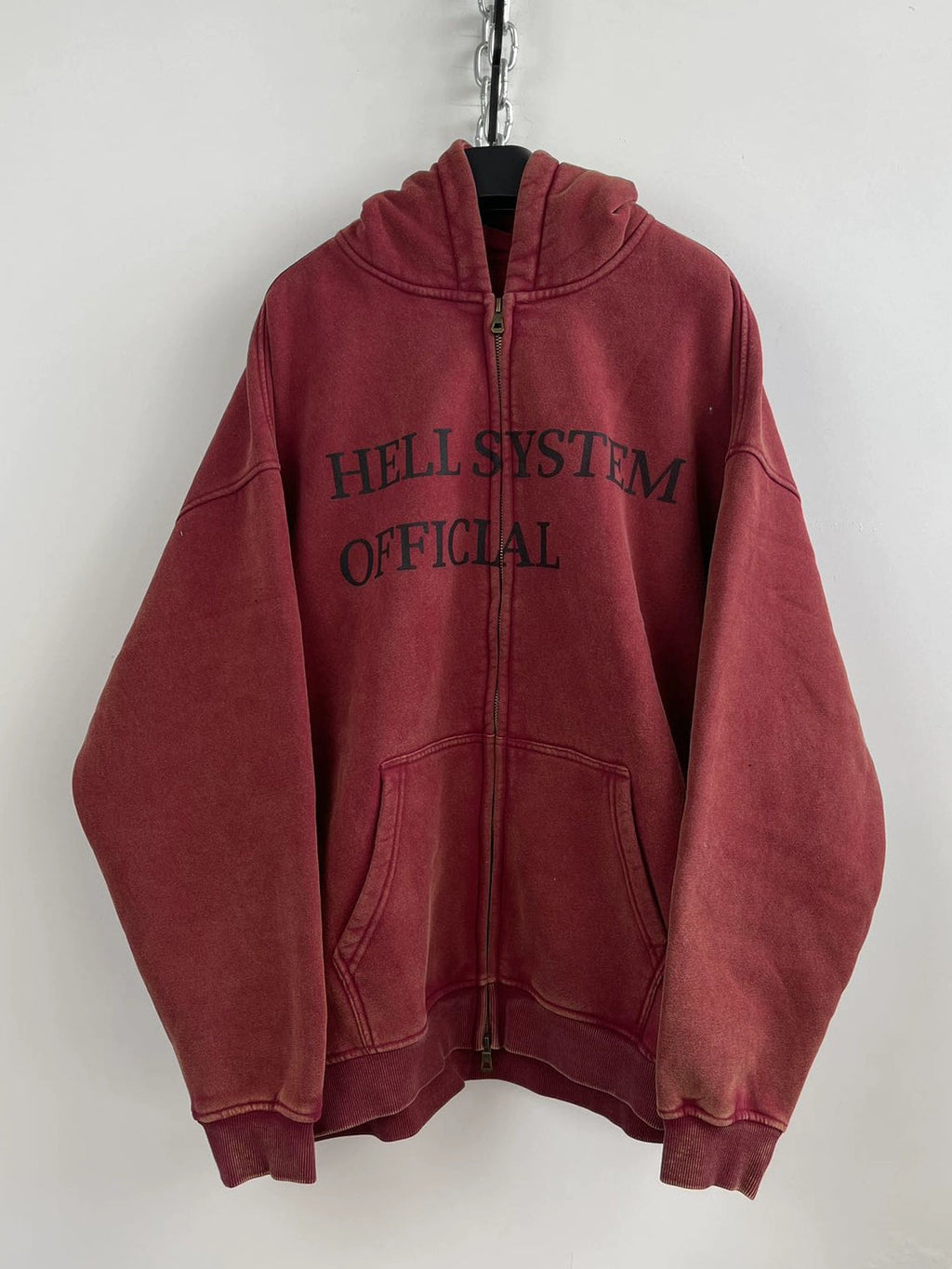 Washed Old Plus Velvet Zip Hoodie  OR0331