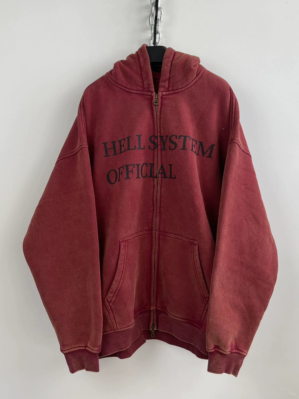 Washed Old Plus Velvet Zip Hoodie  OR0331