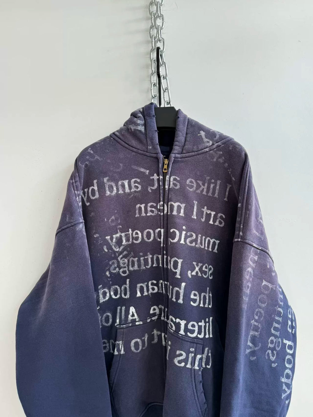 Domestic Niche Design Zip Hoodie  OR0334