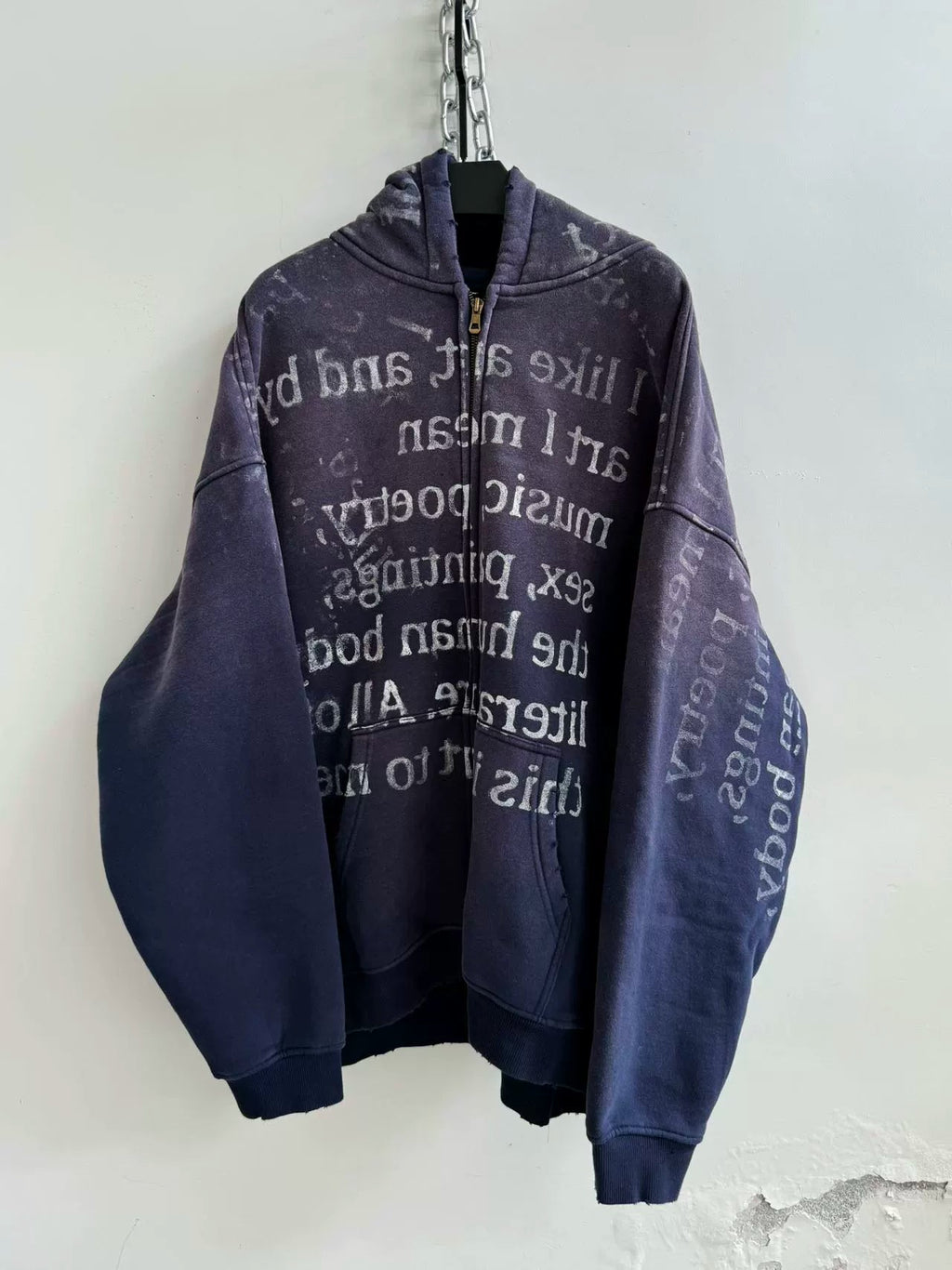 Domestic Niche Design Zip Hoodie  OR0334