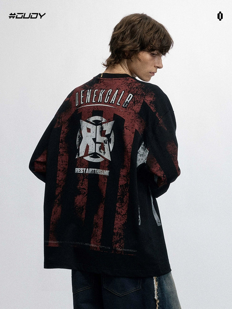 Retro Jersey Style Long Game Tee  OR0347
