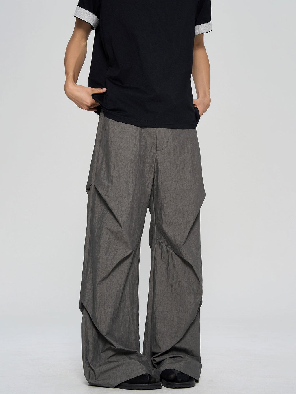 Texture Pleated Design Pants  OR0351