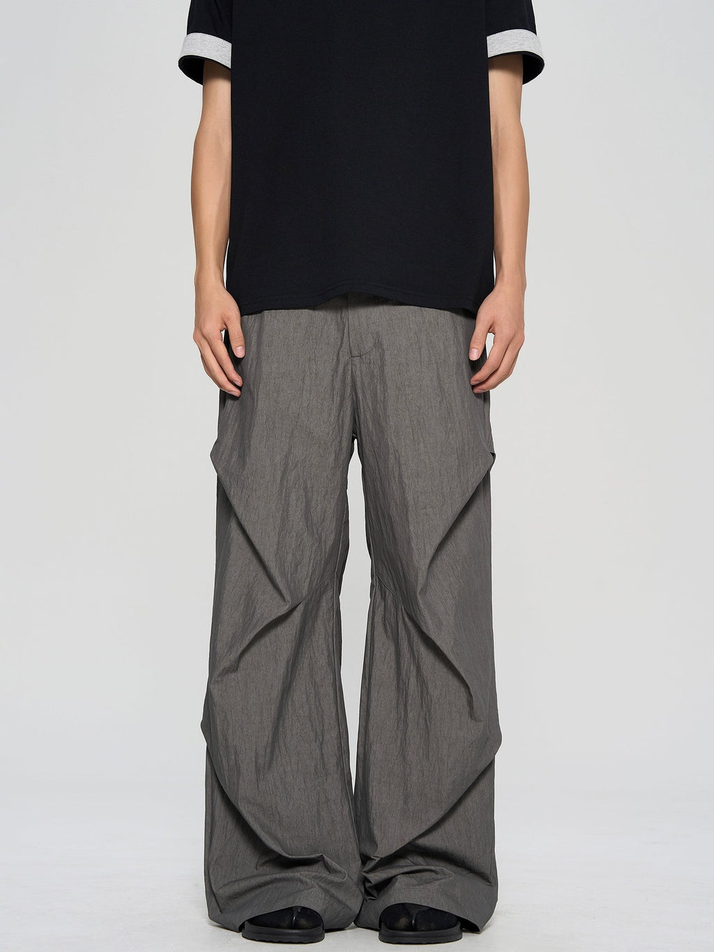 Texture Pleated Design Pants  OR0351