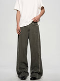 Distressed Raw Edge Denim Pants  OR0356