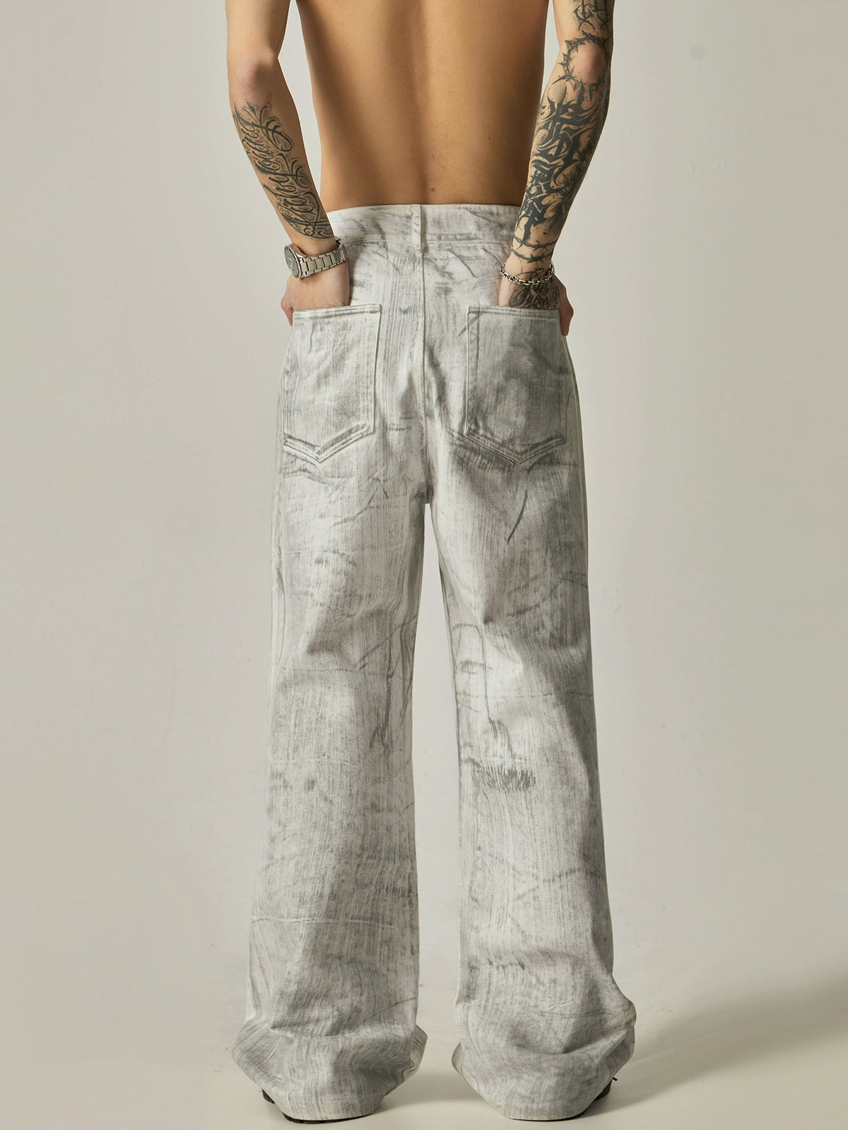 High Street White Straight Jeans  OR0368