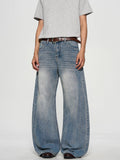 Washed Bamboo Pattern Jeans  OR0373