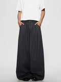 Retro Washed Pleated Straight Pants  OR0375