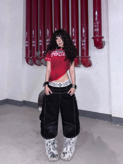 Boxing Paratrooper Denim Shorts  OR0382