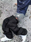 Placket Baggy Denim Pants  OR0384