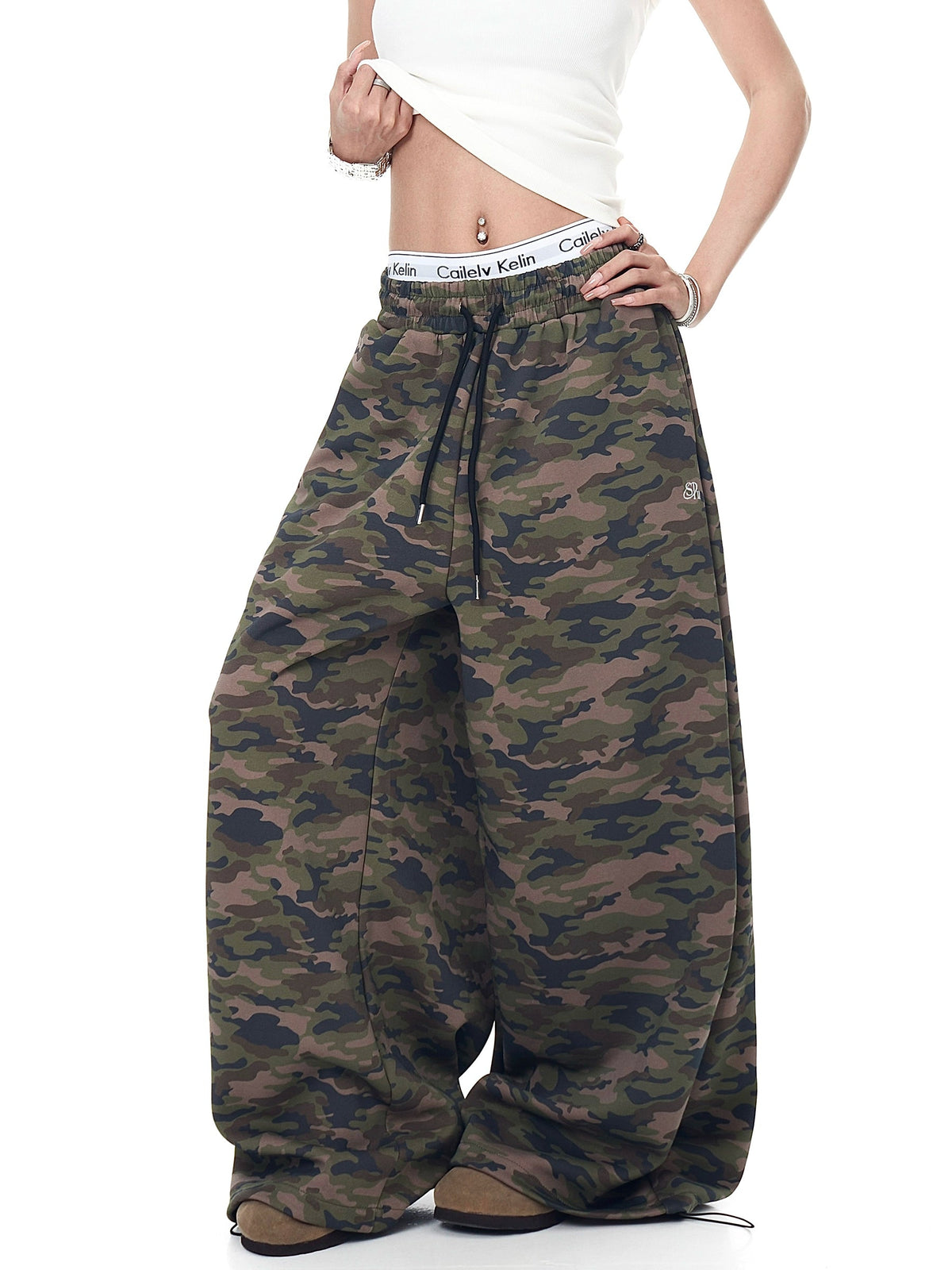 Drawstring Camouflage Cargo Pants  OR0390