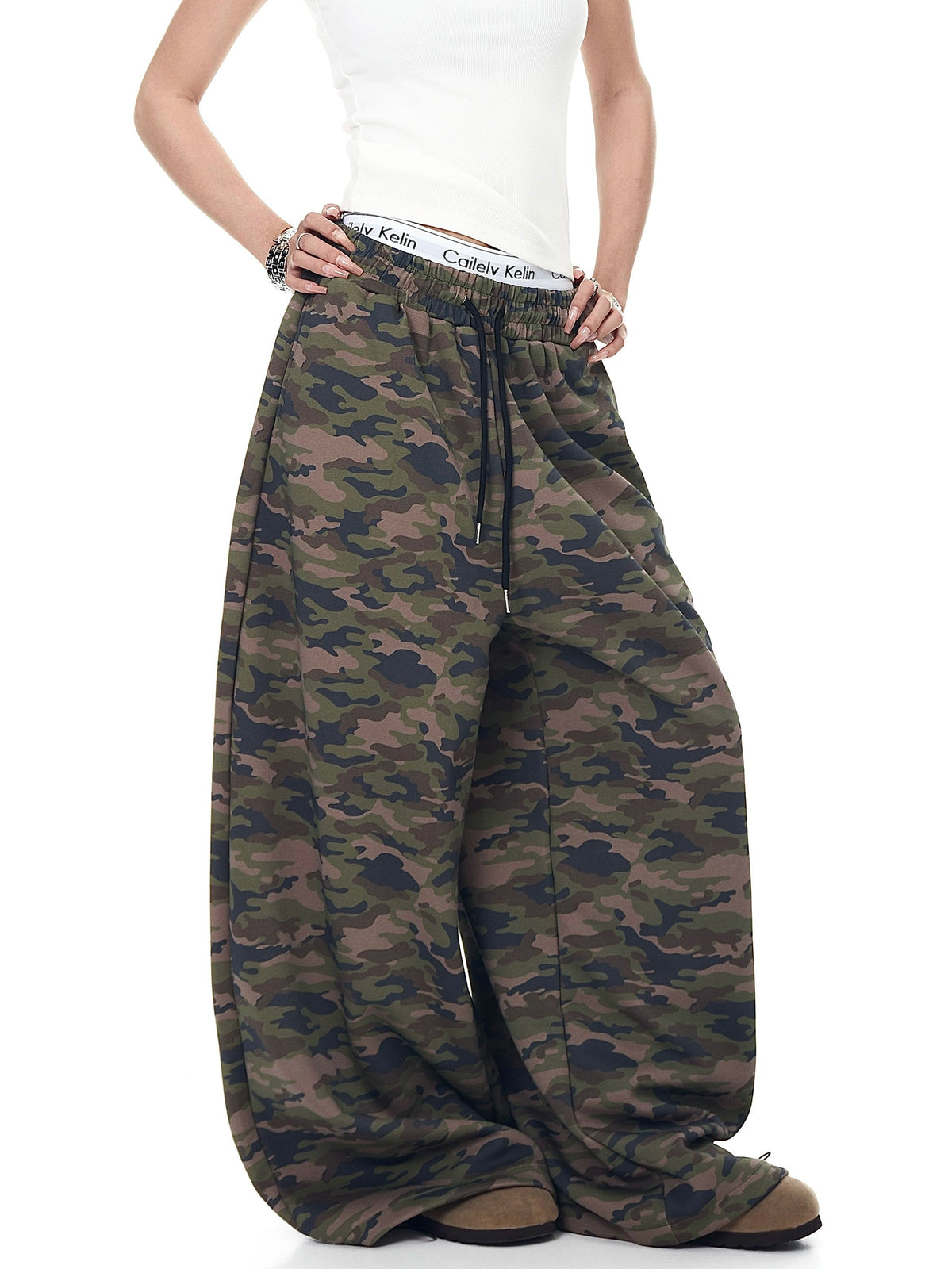 Drawstring Camouflage Cargo Pants  OR0390