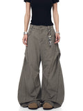 Distressed Pleated Machete Pants  OR0391
