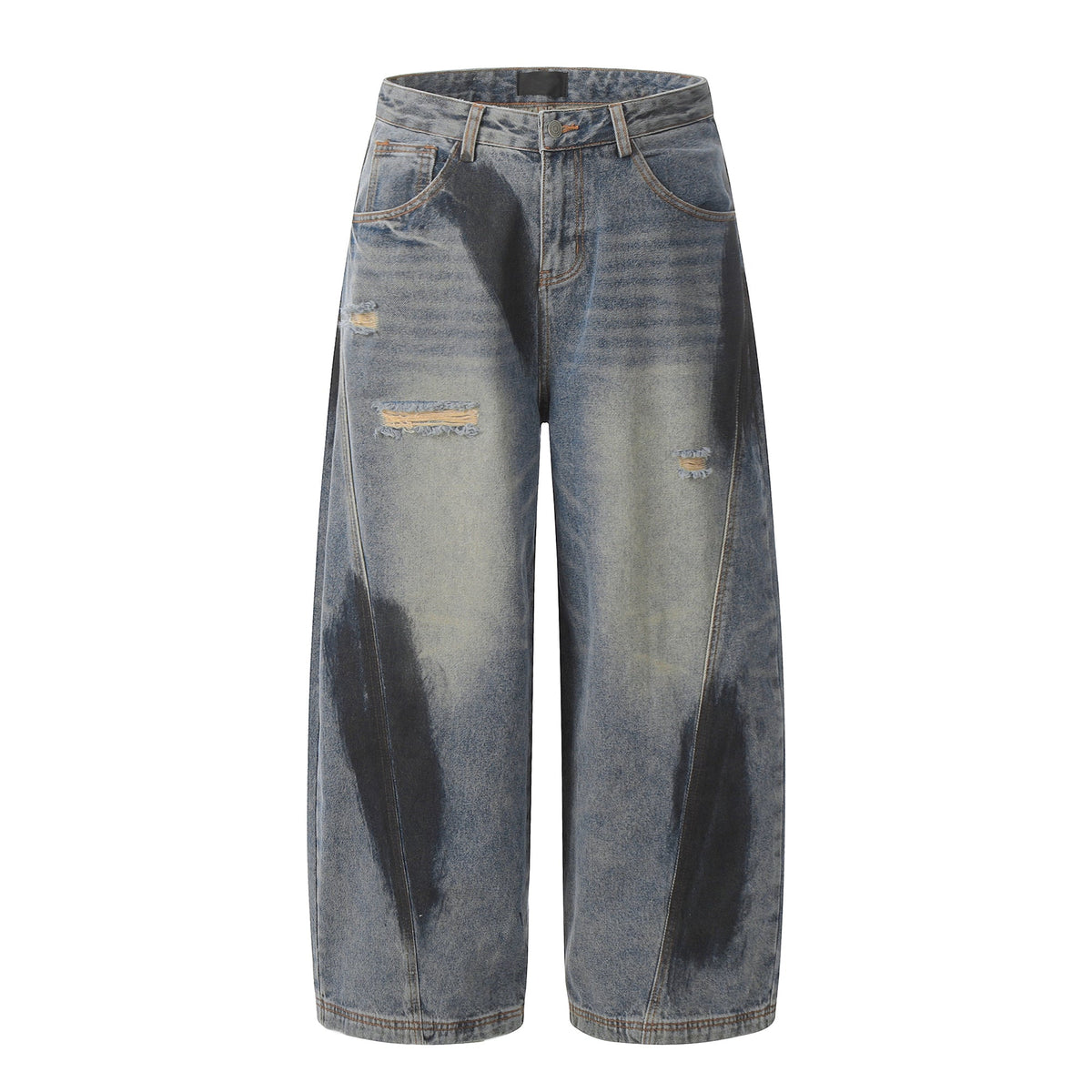 Machete Wide-leg Spray Denim Pants  OR0398