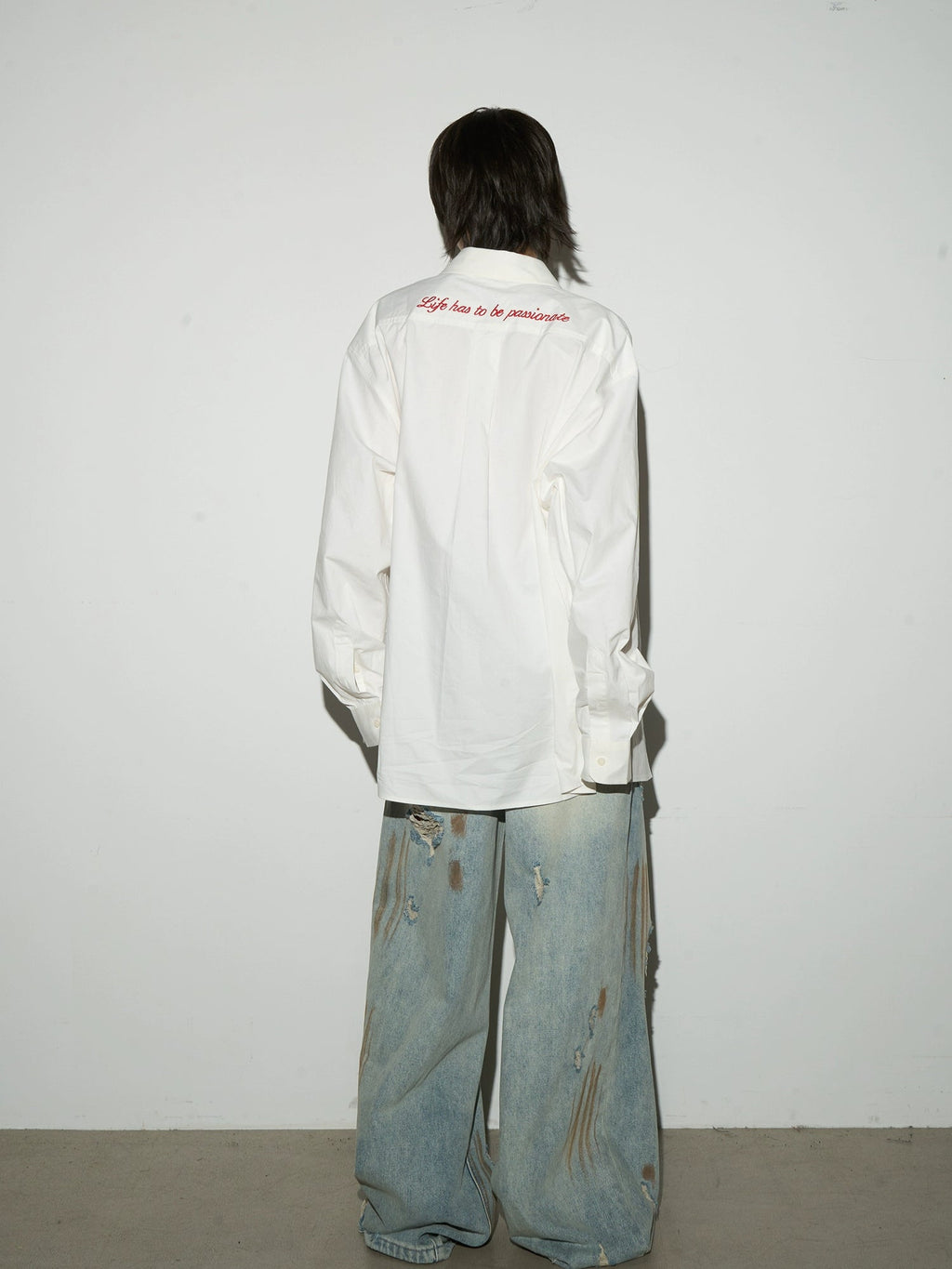 Dirty and Damaged Rusty Faded Jeans  OR0399