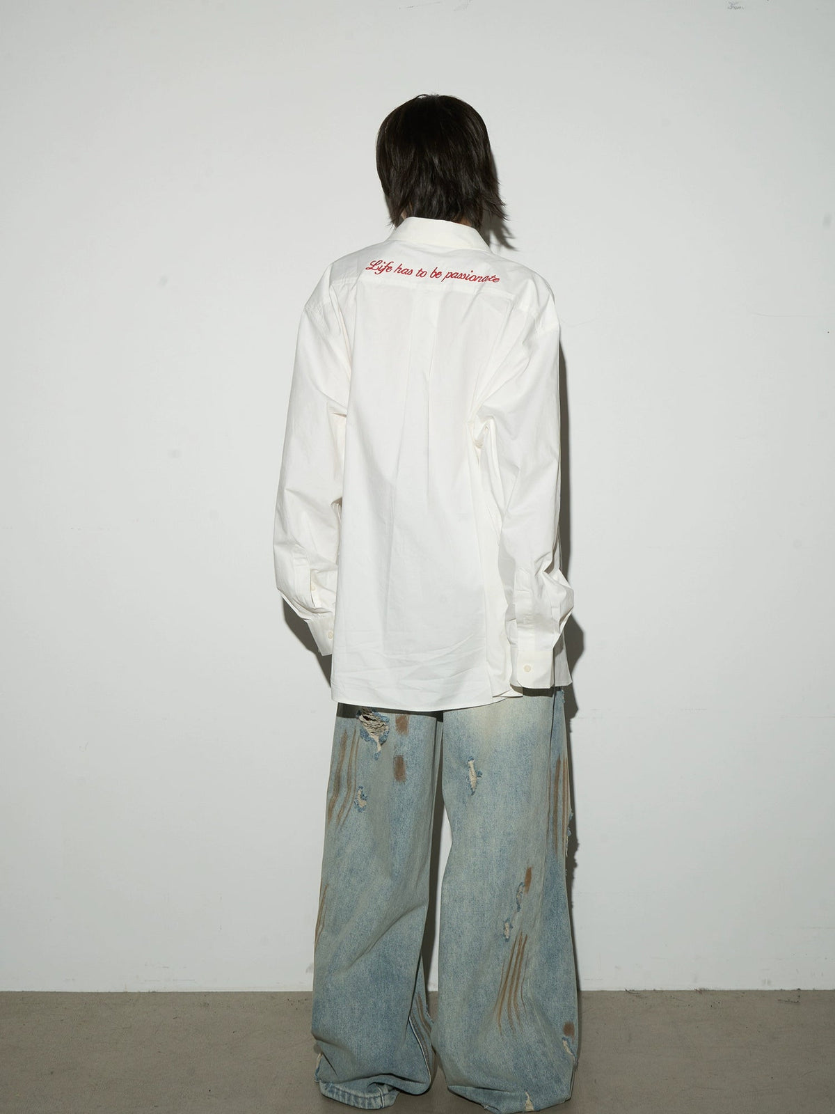 Dirty and Damaged Rusty Faded Jeans  OR0399