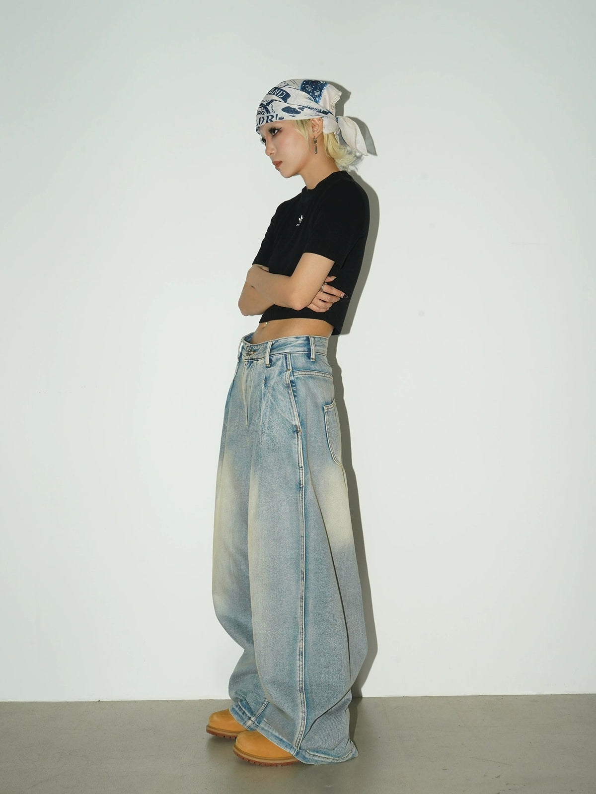 Street Washed Mopping Drape Pants  OR0401