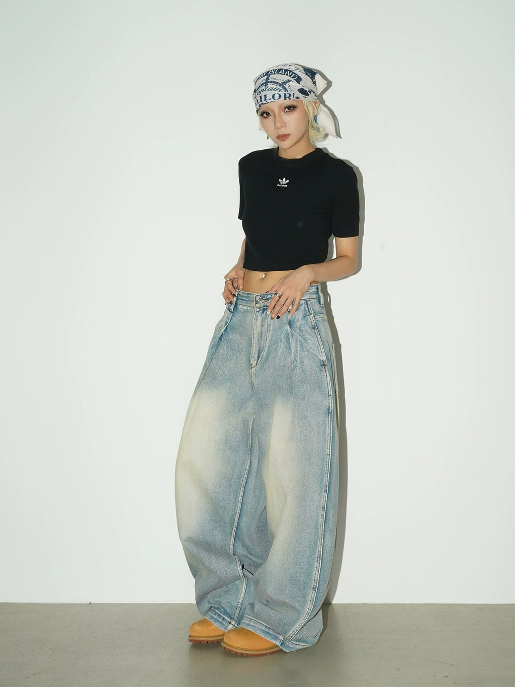 Street Washed Mopping Drape Pants  OR0401