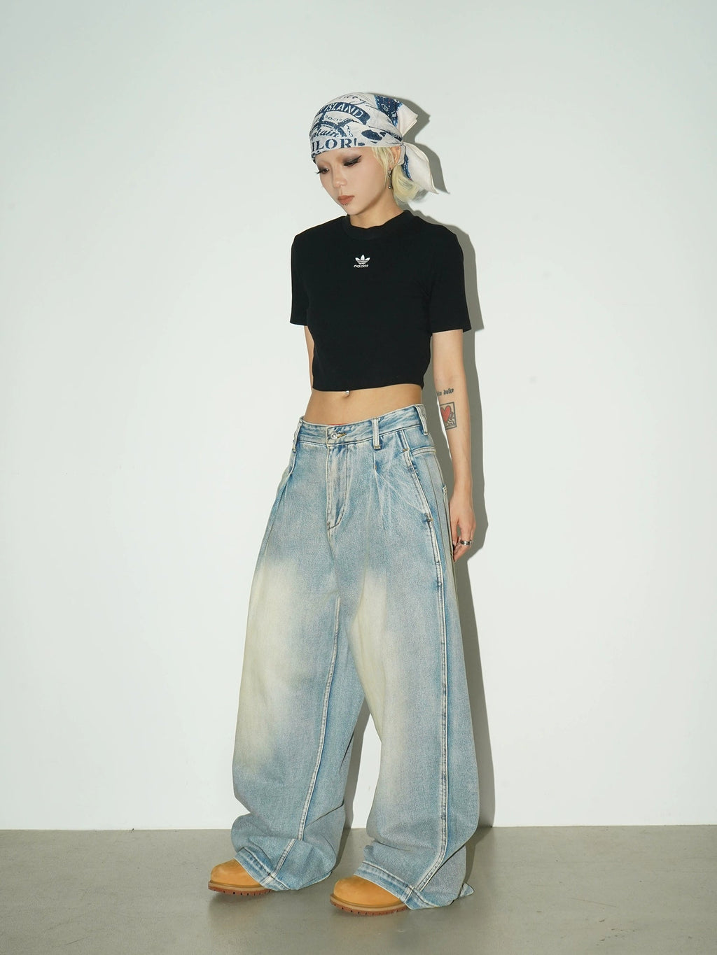 Street Washed Mopping Drape Pants  OR0401