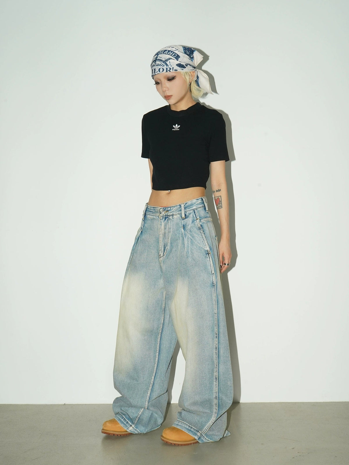 Street Washed Mopping Drape Pants  OR0401