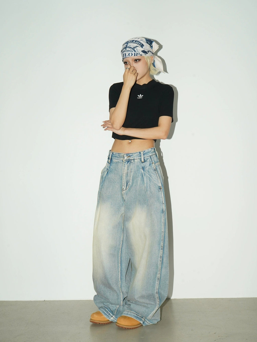 Street Washed Mopping Drape Pants  OR0401