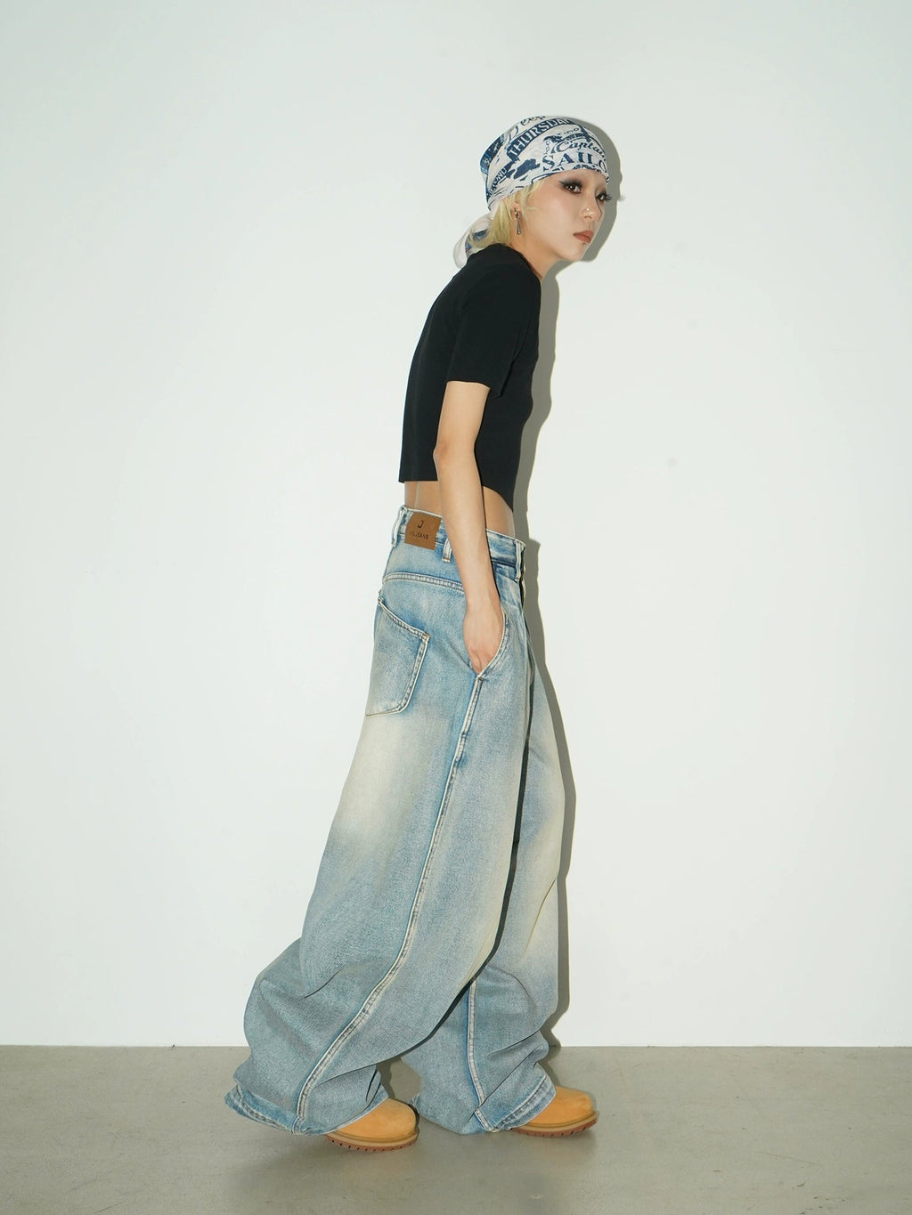 Street Washed Mopping Drape Pants  OR0401