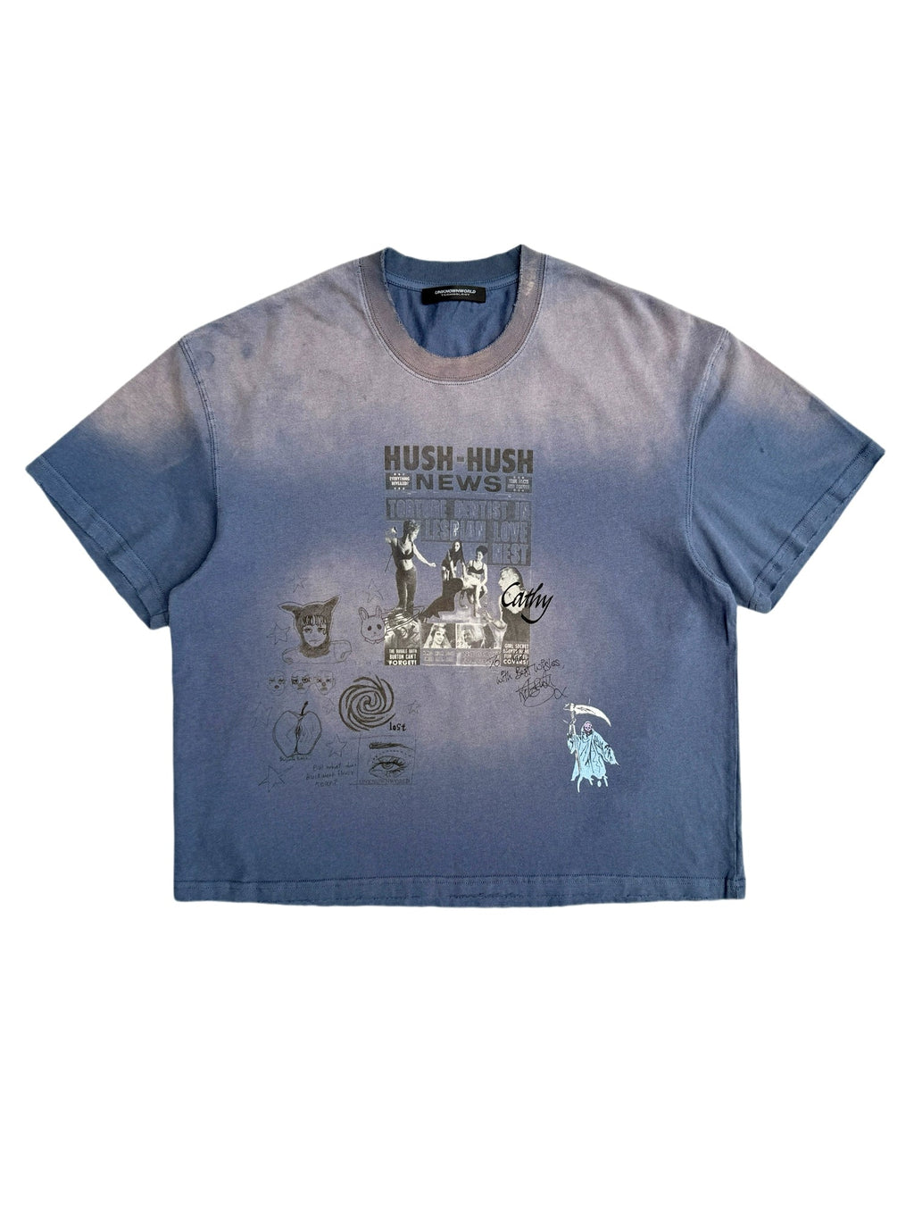 Sun-faded Navy Short Sleeve Tee  OR0404