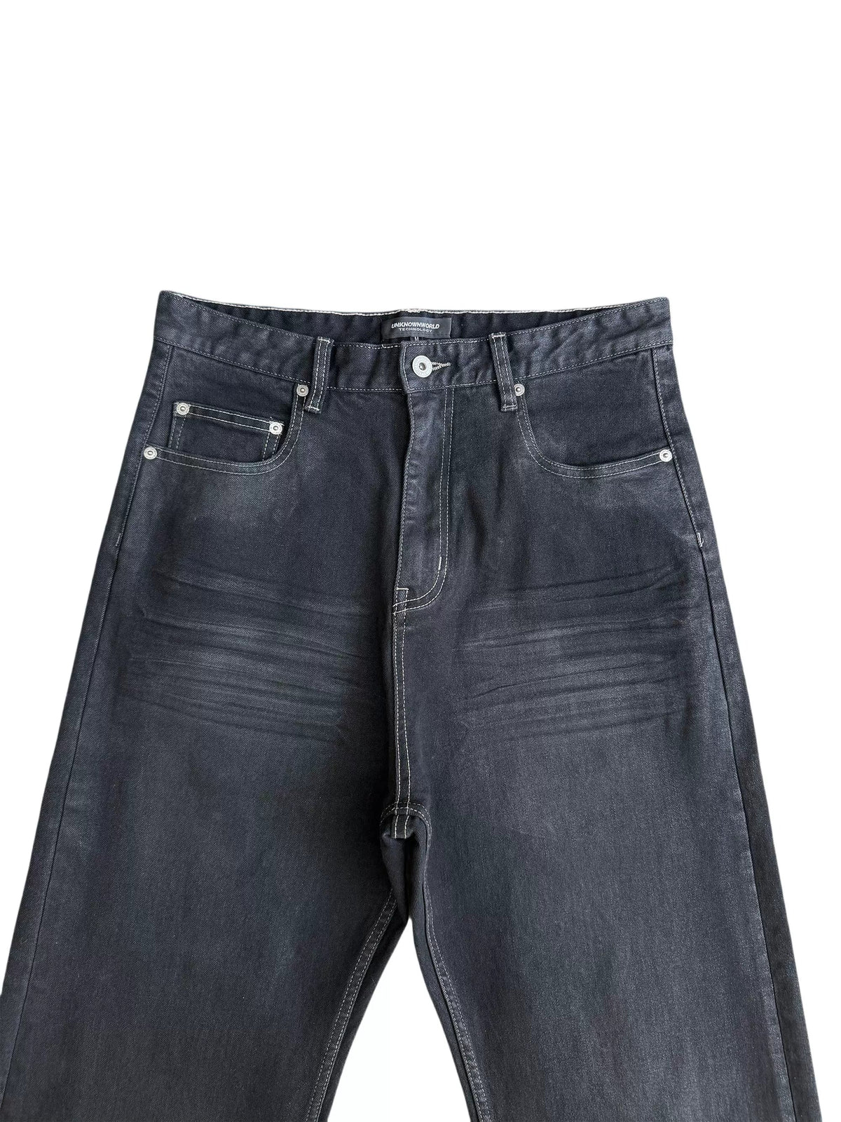 Wash Waxed Loose Denim Pants  OR0407