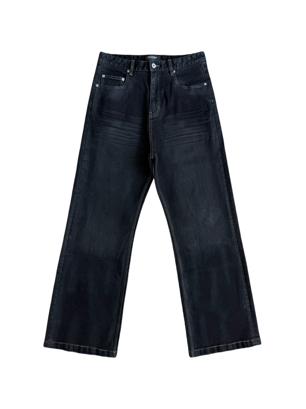 Wash Waxed Loose Denim Pants  OR0407