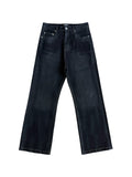 Wash Waxed Loose Denim Pants  OR0407