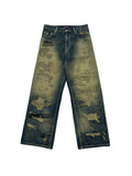 Heavy Destruction Random Needle Jeans  OR0410