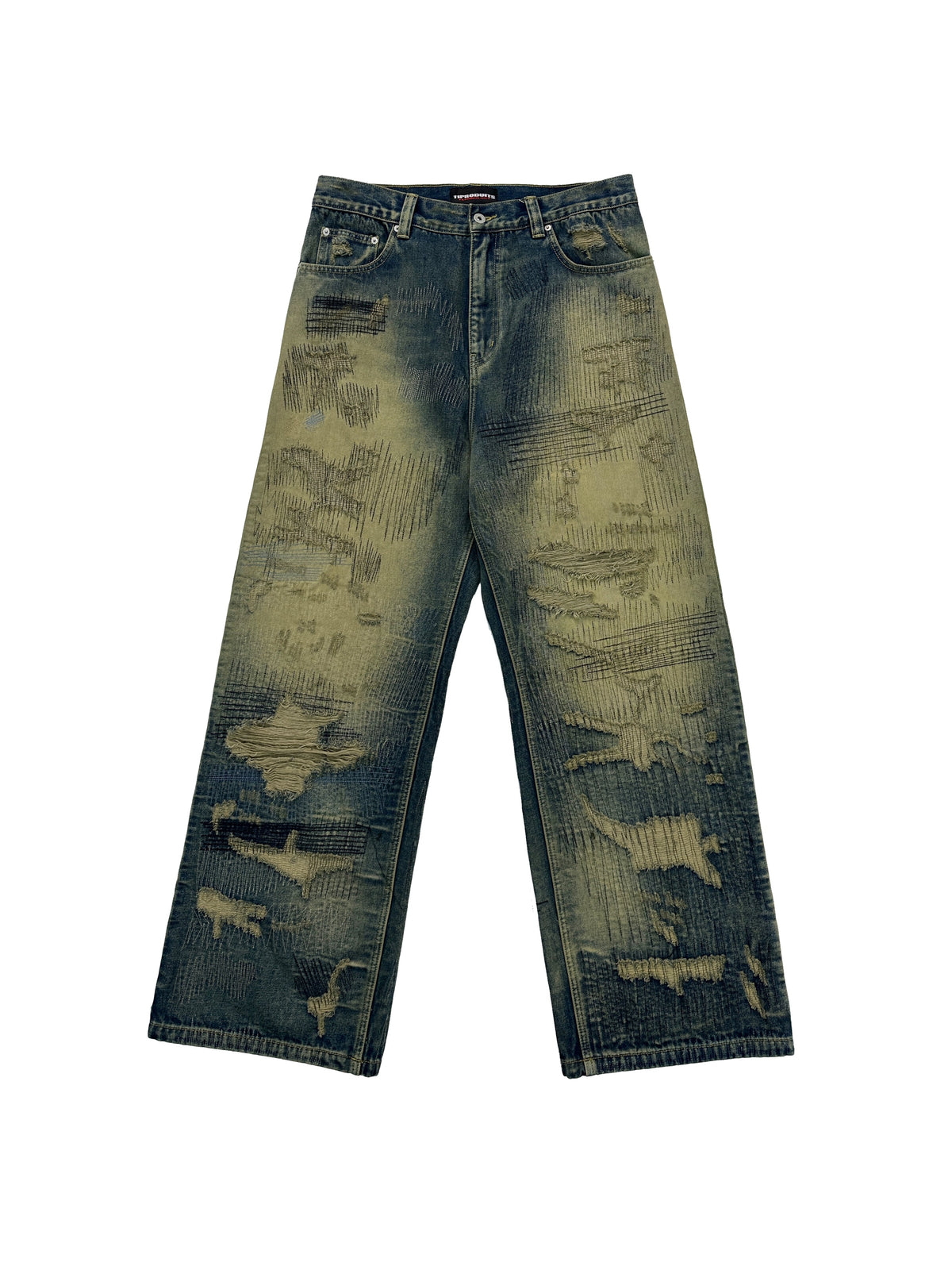 Heavy Destruction Random Needle Jeans  OR0410