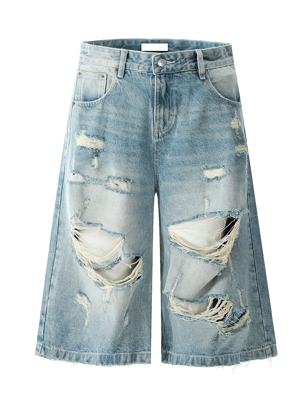 Ripped Cropped Dmage Denim Short  OR0415