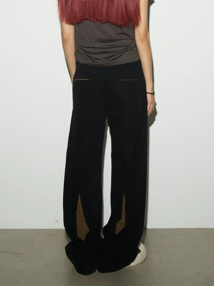 Retro Basic Solid Denim Pants  OR0416