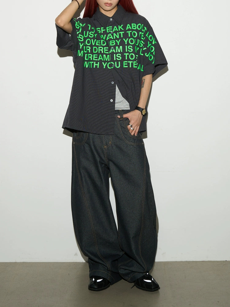 Brightline Raw Wide Denim Pants  OR0417