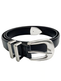 Silver Buckle Leather Belt  OR0420