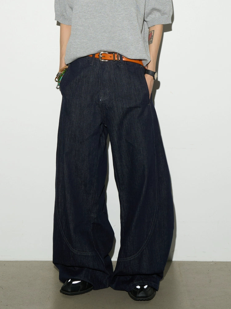 Cleanfit Blue Straight Loose Jeans  OR0421