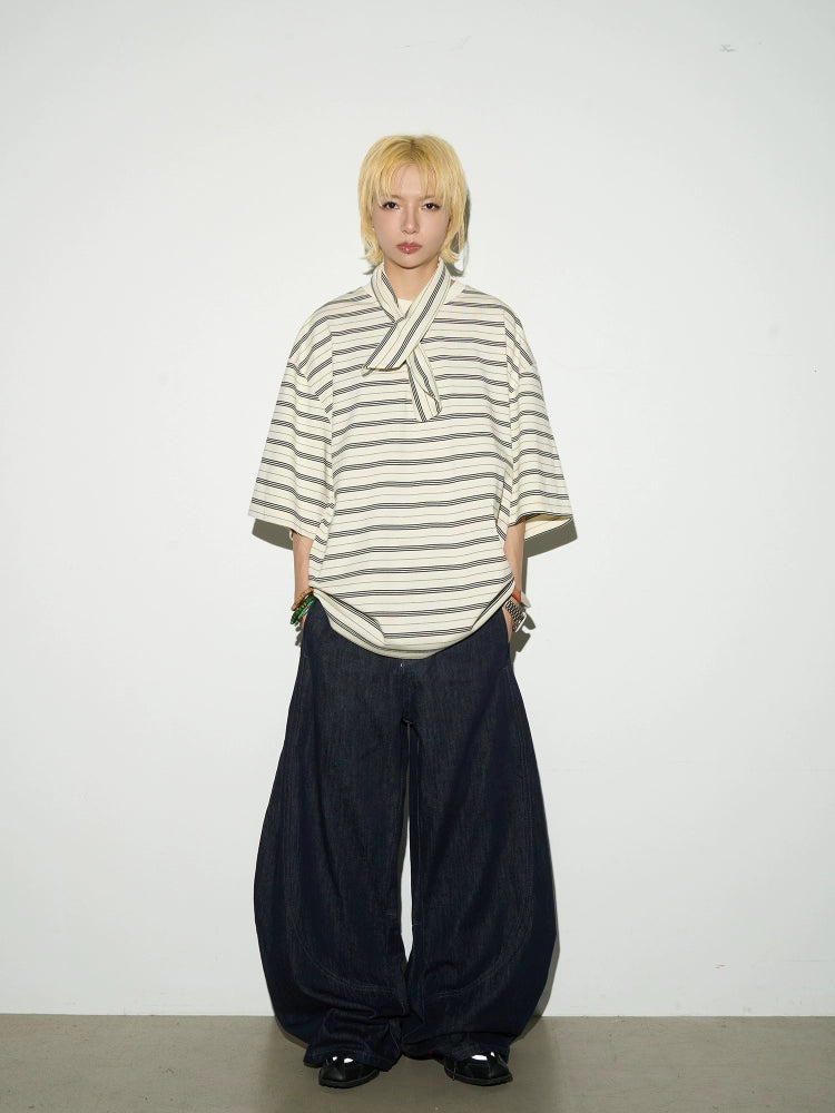 Cleanfit Blue Straight Loose Jeans  OR0421