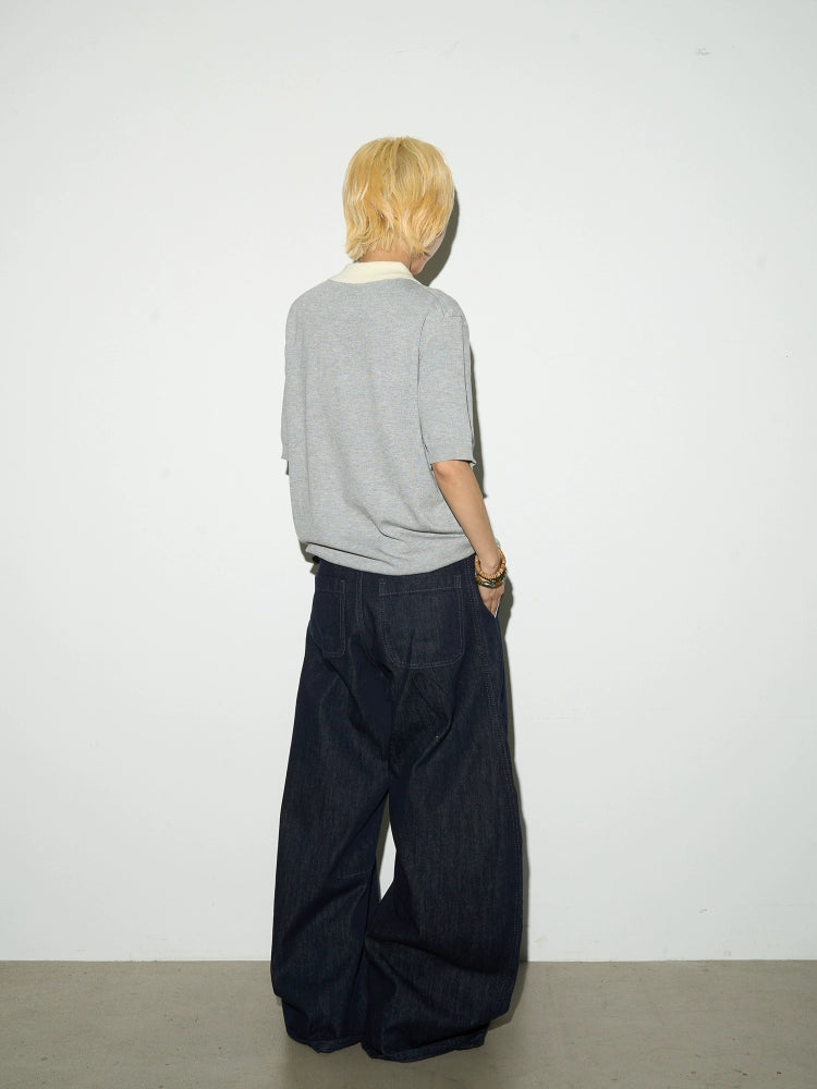 Cleanfit Blue Straight Loose Jeans  OR0421