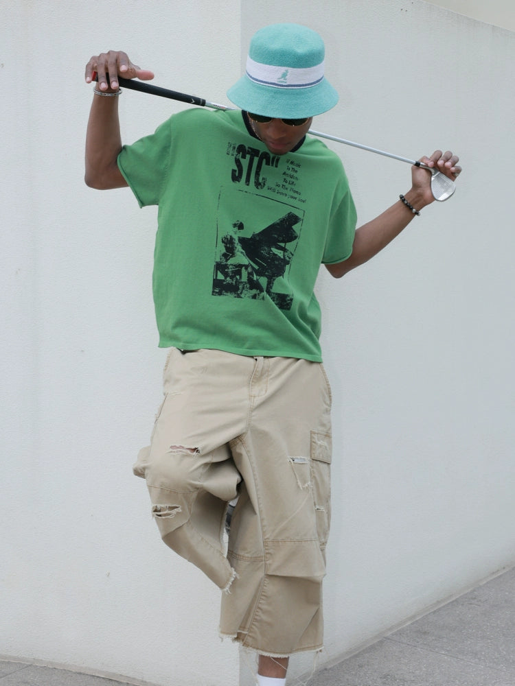 Contrast Boxy Short Sleeve Tee  OR0422