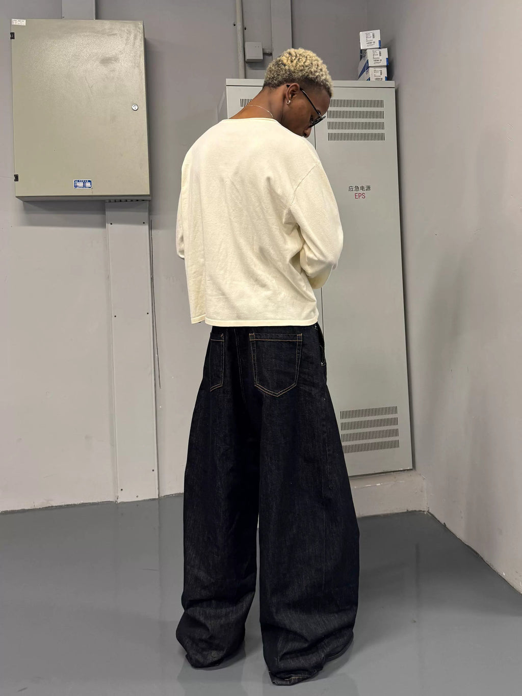 Hidden Machete Button Denim Pants  OR0426