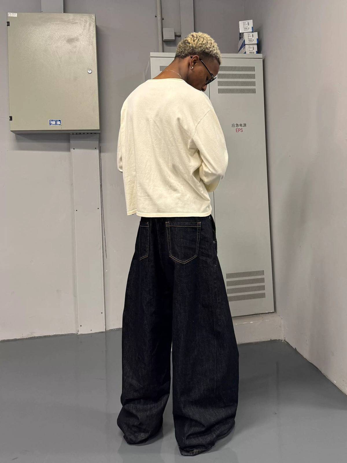 Hidden Machete Button Denim Pants  OR0426