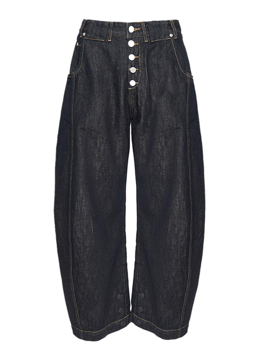 Hidden Machete Button Denim Pants  OR0426