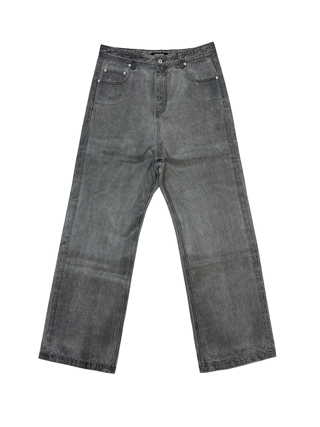 Waxed Straight Loose Denim Pants  OR0430