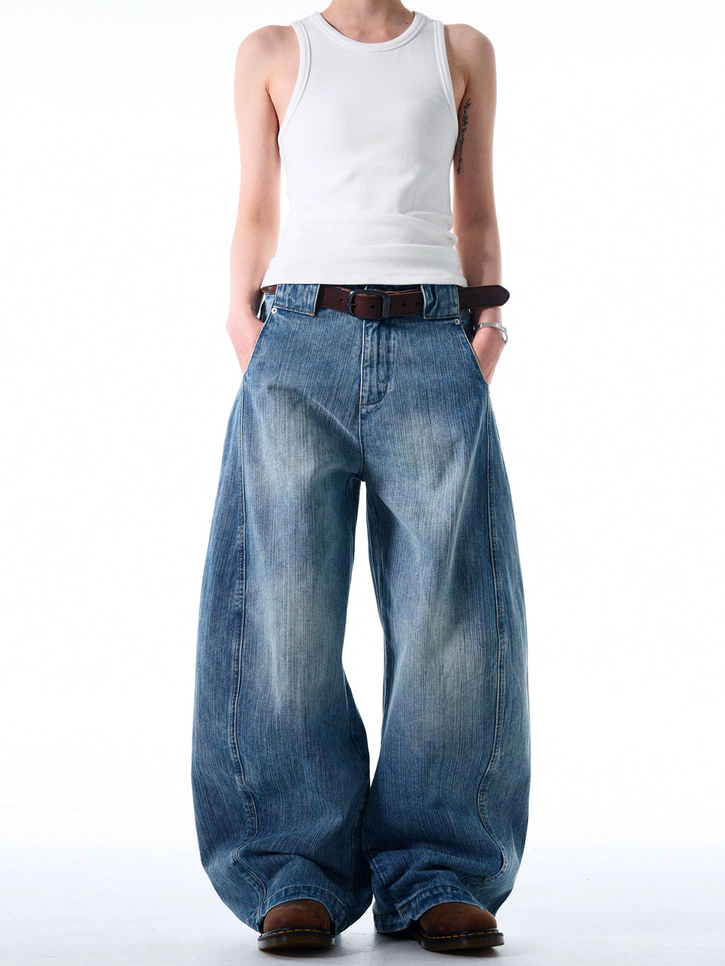 Bamboo MacheteWashed Denim Pants  OR0433
