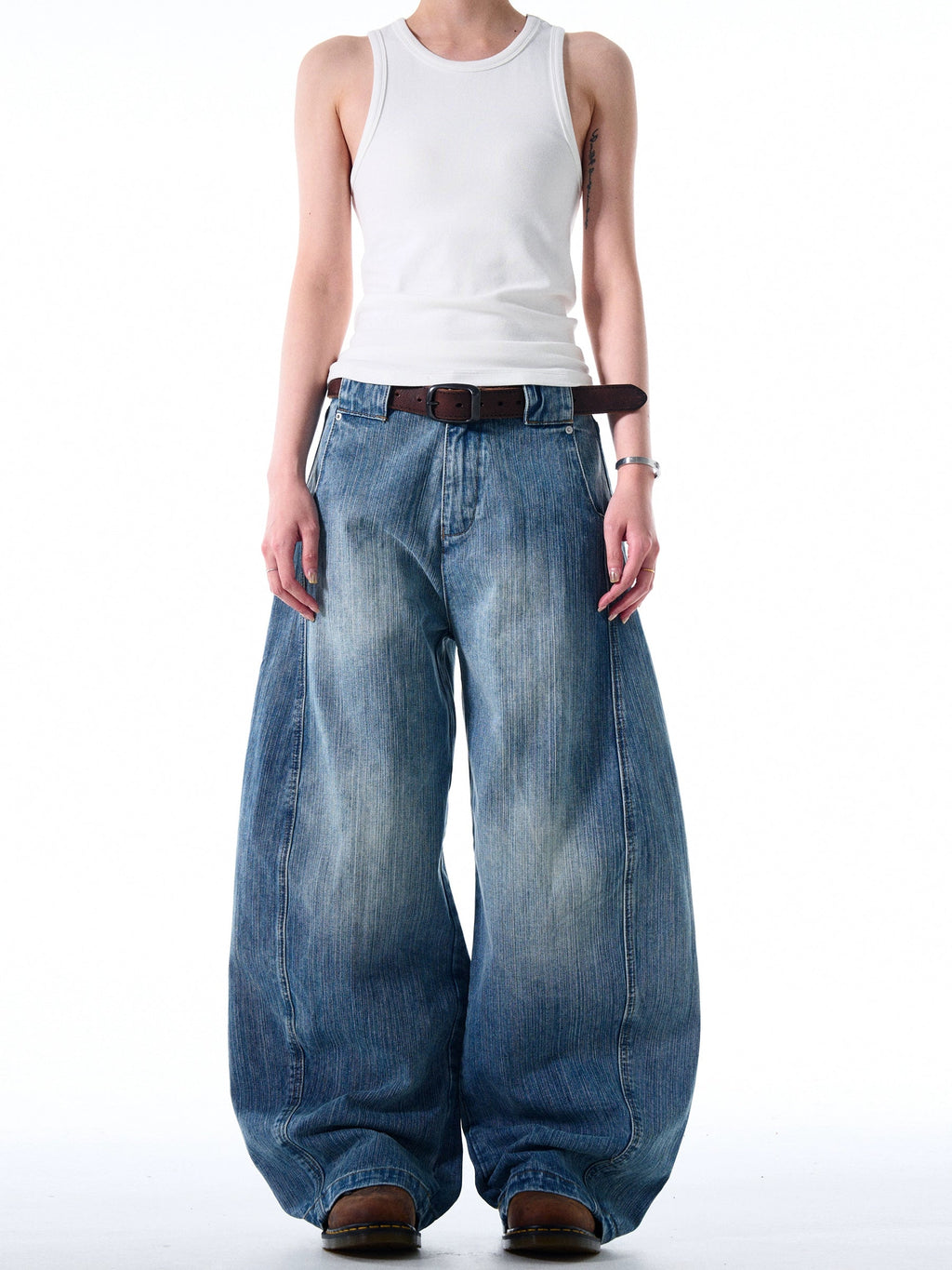 Bamboo MacheteWashed Denim Pants  OR0433