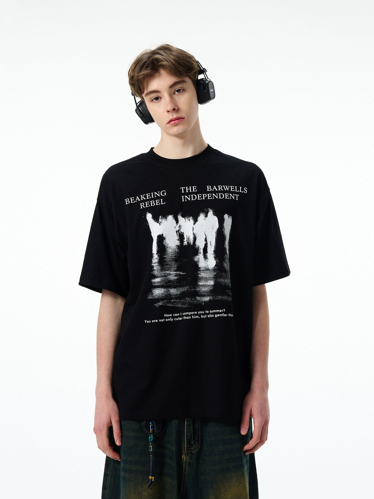 Reflection Gothic Letters T-shirt  OR0434